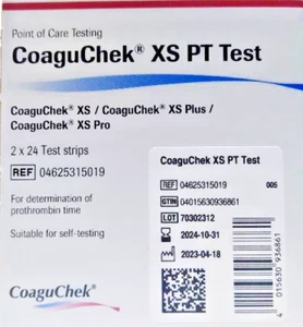Roche CoaguChek 48 XS PT/INR Teststreifen Warfarin CoaguCheck - Ablaufdatum: 31/12/24