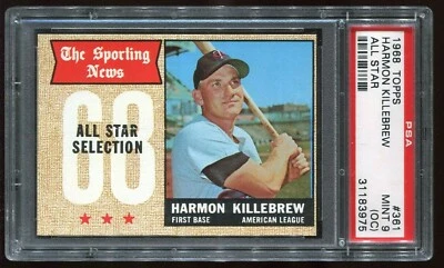 1968 Topps #361 HARMON KILLEBREW AS MINT 9 (oc)! Razor sides/corners! - Image 1 of 2