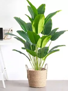 Large Artificial Plants Banana Tree Living Room Office Decor 88cm 18 Leaf No Pot - Picture 1 of 6