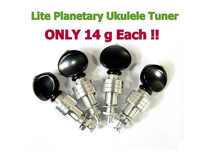 Ukulele Lite Planetary Tuning Pegs Tuner Chrome Plated Surface 128C-UB - Image 1 of 4