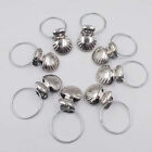  8 Pcs Shell Hooks for Curtain Clips with Universal Ring Stainless Steel