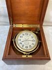Antique Longines Chronometer in Mahogany Wood Case Runs!, Made in 1942