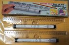 ??2 Rolling Ruler Compass Protractor T-Square One With Box Draws Circles & Arcs