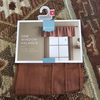 Target Home 1 Window Valance 54" x 15"  100% Polyester Rust NEW! - Image 1 of 3