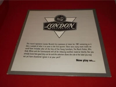 Los Lobos / Various  1987   London Records Promo Only Compilation NM   LP - Image 1 of 4