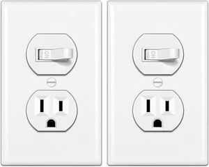 BESTTEN 2 Pack Interruttore Luce Combinato a Levetta e Presa Duplex Nuovo - Foto 1 di 8