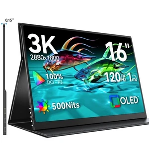 UPERFECT 16" Tragbarer Monitor 120Hz OLED Monitor 2880x1800 Gaming Monitor - Bild 1 von 9
