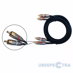 CABLE PHONO DOBLE serie PRO 1,5m CABLE PLOMO 2 x RCA Phono a 2 x RCA Phono de alta resistencia - Imagen 1 de 1