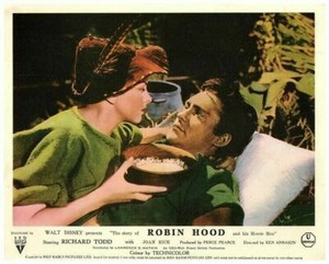 Robin Hood and his Merrie Men Orig Lobby Card Walt Disney Richard Todd Joan Rice