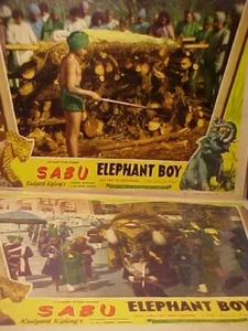 2 original lobby cards Sabu from The 🐘Elephant 🐘Boy 1947 - Picture 1 of 3
