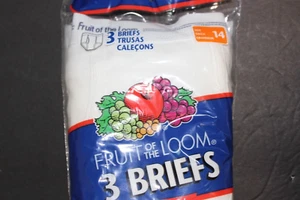 3 pack Fruit of the Loom Boy's Cotton Ribbed Brief Underwear SZ 14 waist 26-27" - Picture 1 of 12