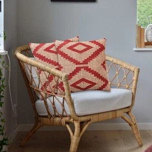 Throw Geometric Kilim Pattern Pillow Case Boho Handwoven Cushion Cover Rustic - Picture 1 of 4