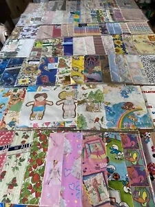 ENORME Lote De Colección Años 80 90 y2k ENVOLTURA DE REGALO Niño Cumpleaños Navidad Papel de Envoltura 200+ - Imagen 1 de 11