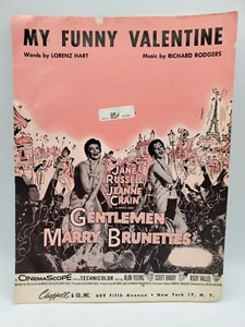 My Funny Valentine Gentleman Marry Brunettes 1937 Sheet Music Booklet R Rodgers - Picture 1 of 6