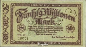 Banknoten Berlin 1923 Pick-Nr: S1016 Inflationsgeld der Deutschen Reichsbahn Ber - Bild 1 von 1