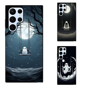 Flexible Case skeleton ghost swing moon For Samsung S25 S24 S23 S21 S22 FE Ultra - Picture 1 of 25