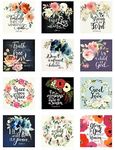 12 Inspirational Fridge Magnets Scripture Bible Christian Religious Gift A - Picture 1 of 3