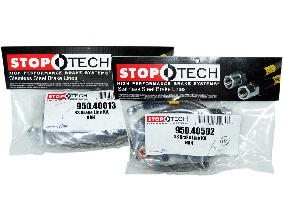 Stoptech Stainless Steel Braided Brake Lines (Front & Rear Set / 40013+40502) - Image 1 of 1