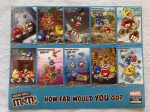 MARVEL M&M's Original Promo Sticker Sheet NYCC 2019 NEW 10 Stickers - Picture 1 of 1