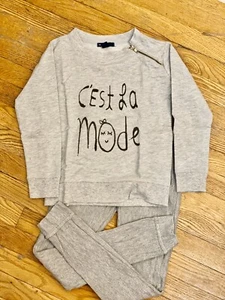 Gap Girls Grey Set Pants Sweater Sz S 6/7 - Picture 1 of 5