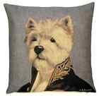 Yapatkwa Belgium, "Poncelet Westie" Dog Woven Tapestry Pillow Cover, 18" X 18"