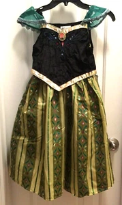 Disney Princess Anna Coronation Dress Size M 7/8 Frozen Deluxe Costume Gown NWT - Picture 1 of 12