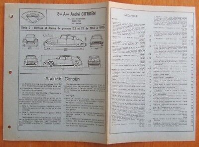 Ancienne Brochure Citroen Ds • 4.90€