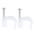250pcs Wall Mount Coax Electric Cable Wire Clip Fastener Saddle 16mm Width