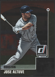 2015 Panini Donruss Preferred Club Level Gold /299 Jose Altuve #34 S22