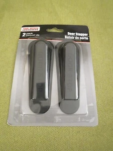 2 x DOOR STOP Black AntiSlip Strong Rubber Door Stop Stopper Wedge (1 package) - Picture 1 of 11