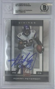 Adrian Peterson auto card 2008 Donruss #56 NFL Minnesota Vikings BAS Encap - Picture 1 of 2