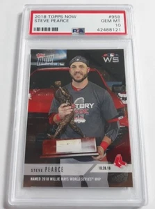2018 Topps Now #958 Steve Pearce World Series MVP Card PSA 10 Gem Mint - Picture 1 of 2