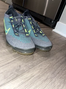 Size 10- Nike Air VaporMax 2021 Flyknit Grey Teal - Picture 1 of 8