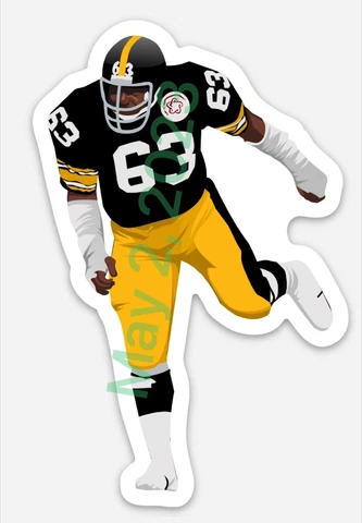 Ernie Holmes #63 MAGNET -Pittsburgh Steelers cut Vinyl NFL Vector art Cover
