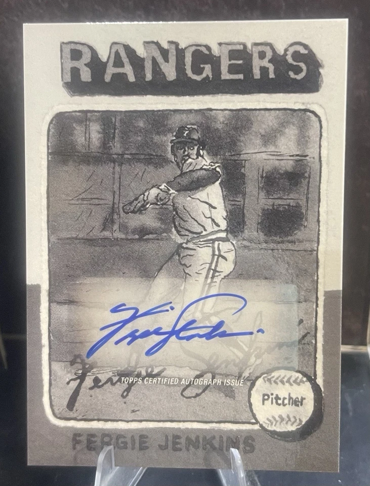 2025 Topps Shoebox Treasures #57A Fergie Jenkins Grayscale Filter /75  Autograph - Image 1 of 2
