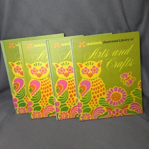 Vintage LeeWards Illustrated Library of Arts and Crafts Vol 1-4 Hardcover Set - Imagen 1 de 22
