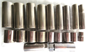 Craftsman 20 Pieces, 3/8'' Drive Six-Point Sockets, 3/8”-7/8” & Sparkplug - Picture 1 of 11