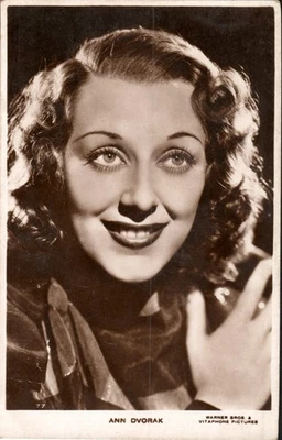 Actriz Ann Dvorak Warner Bros & Vitaphone fotos fotografía real postal - Imagen 1 de 2