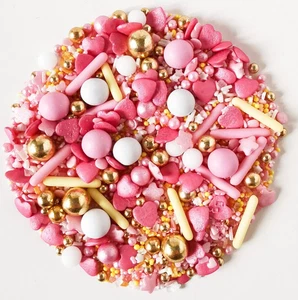 Tortenstreusel Rosa Gold Prinzessin Geburtstag Muttertag Cupcakes Babyparty - Bild 1 von 5