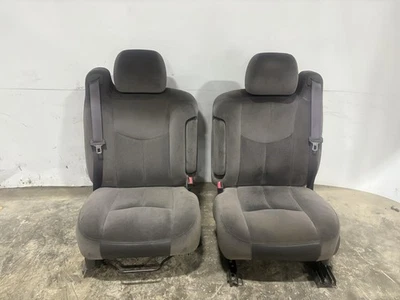 2003-2007 GM Sierra/Silverado 1500/3500 Extended Cab Power Grey Cloth Seat Set Foto 1 de 4