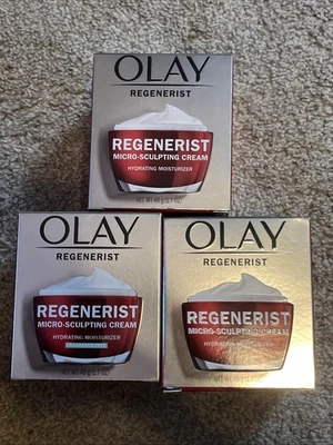 Olay Regenerist Micro-Sculpting Cream Hydrating Moisturizer 3 Boxes 1.7oz - Image 1 of 4
