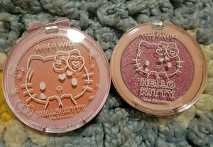 2x Wet N Wild Hello Kitty 50th Anniversary Blush & Highlighter Lot - Picture 1 of 2