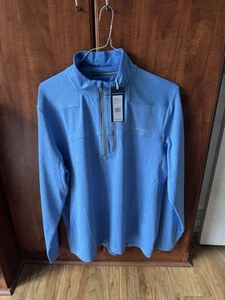 Vineyard Vines NEW/Tags Carolina Blue 1/4 Zip Performance Pullover Men’s Large - Picture 1 of 9