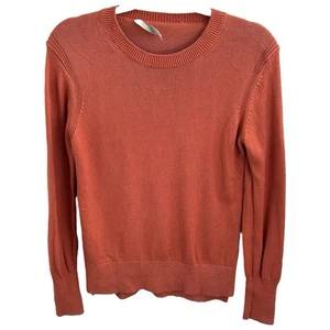 Everlane Women's Coral The Soft Organic Cotton Crew Neck Pullover Sweater Sz M - Picture 1 of 7