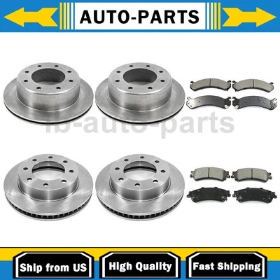 6X Rotor de freno y pastillas de freno para Cadillac DTS 4,6 L 2007 2006 2008 2009 2010 2011 Foto 1 de 4