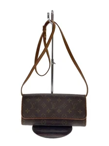 Bolso de Hombro LOUIS VUITTON Pochette Doble GM_Lona Monograma_BRW PVC Marrón Usado - Imagen 1 de 7