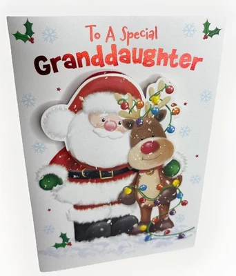 PRELUDE To A Special Granddaughter Christmas Card With Pop Out Detail