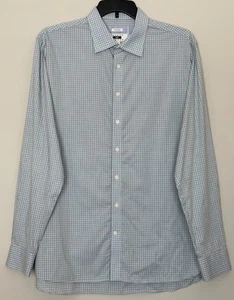 Joseph Abboud Camicia Uomo Manica Lunga Elegante Taglia XLT Bottone Alto 100% Cotone - Foto 1 di 9