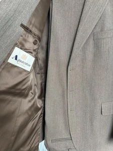 Aquascutum suit 44L 40W 32L Light brown 100% wool - Picture 1 of 7