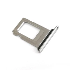 Soporte de bandeja SIM con anillo de goma impermeable para iPhone XS Max (ranura doble SIM) plateado - Imagen 1 de 3